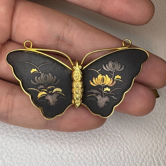 Vintage Damascene Jewelry Lot. Brooches and Earrings. Amita and Spain - Picture 5 of 7